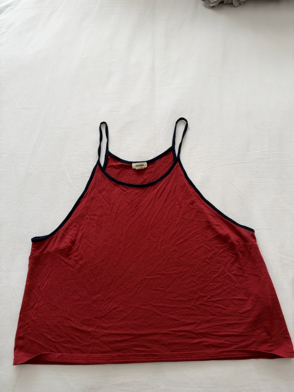Garage Burgundy Tank with Black Trim